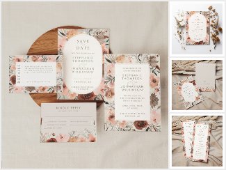 Autumn Watercolor Boho Floral Wedding