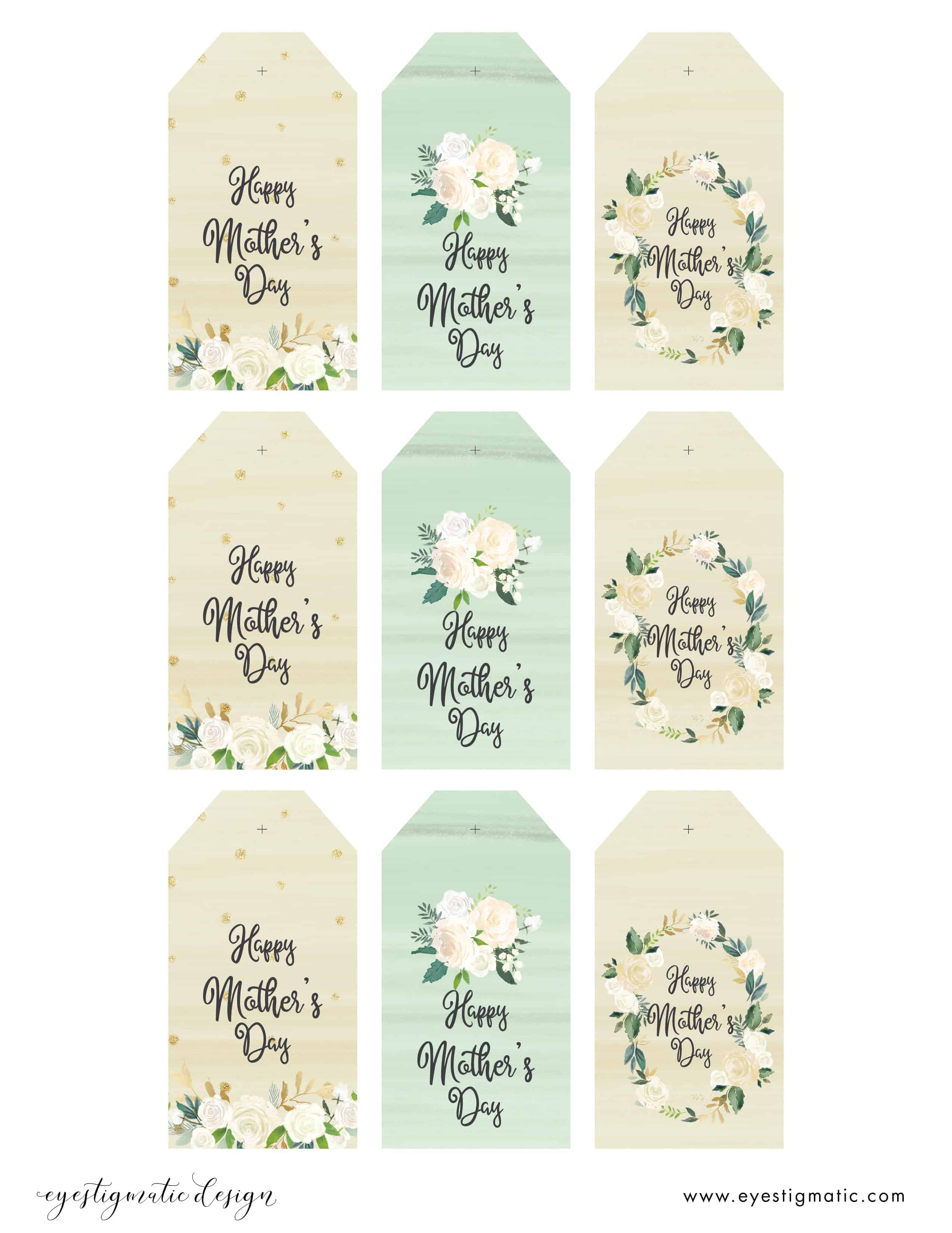 Free Mother's Day Gift Tags - Eyestigmatic Design