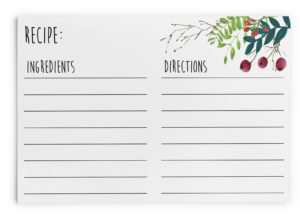 eyestigmatic design printable Christmas recipe cards