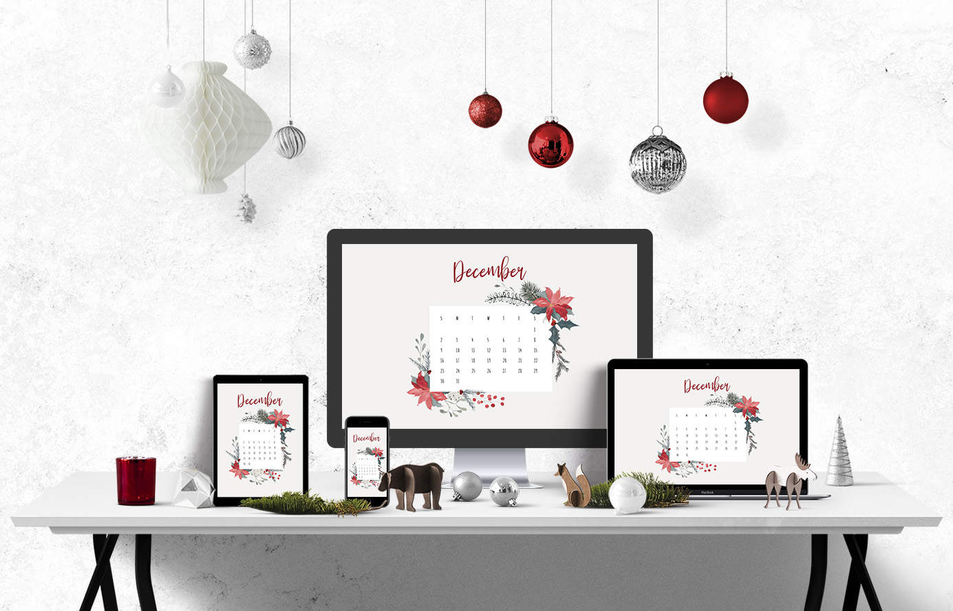 Free December 2018 Calendar Wallpaper