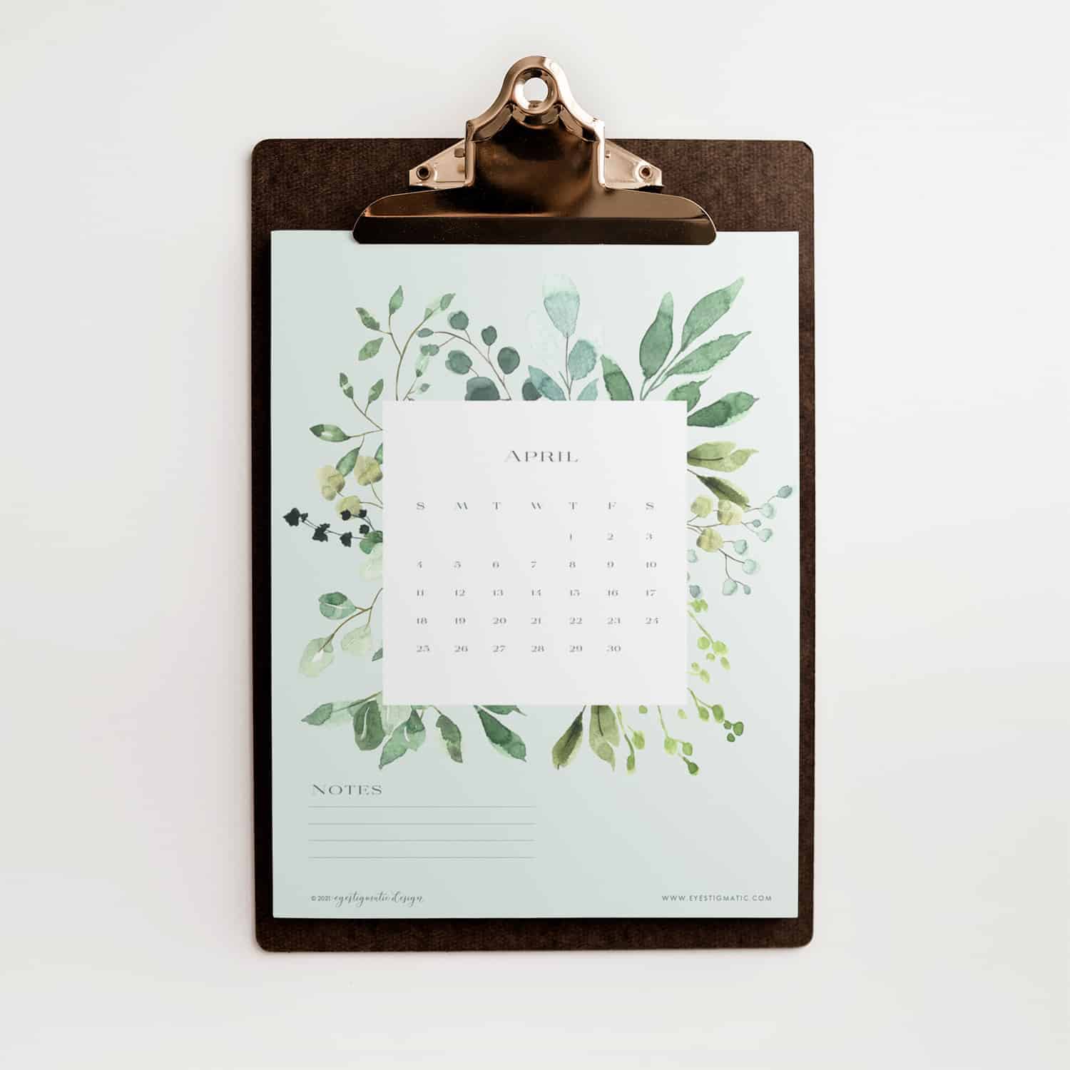 Free April 2021 Calendar Wallpaper - Instant Download