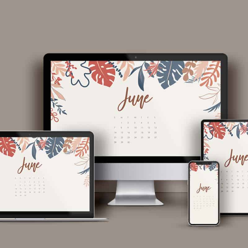 Free June 2020 Calendar Wallpaper – Instant Download
