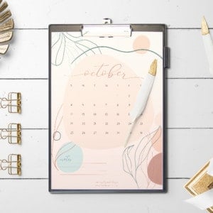 Free October 2020 Calendar Wallpaper - Instant Download