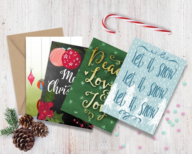 New Printable Christmas Cards on Etsy