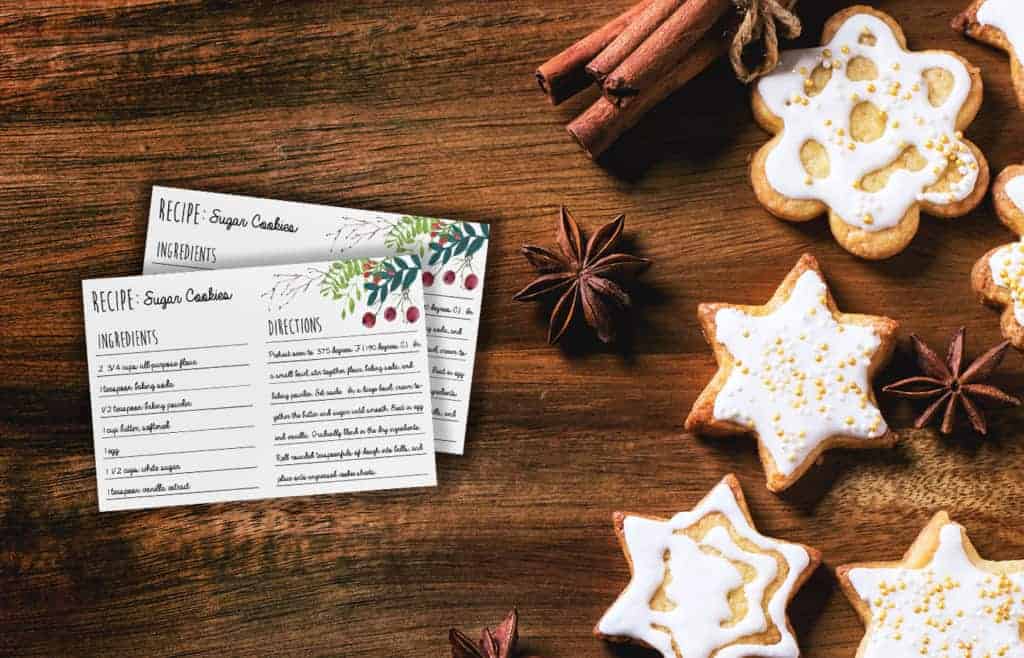 Free Printable Christmas Recipe Cards - Eyestigmatic Design