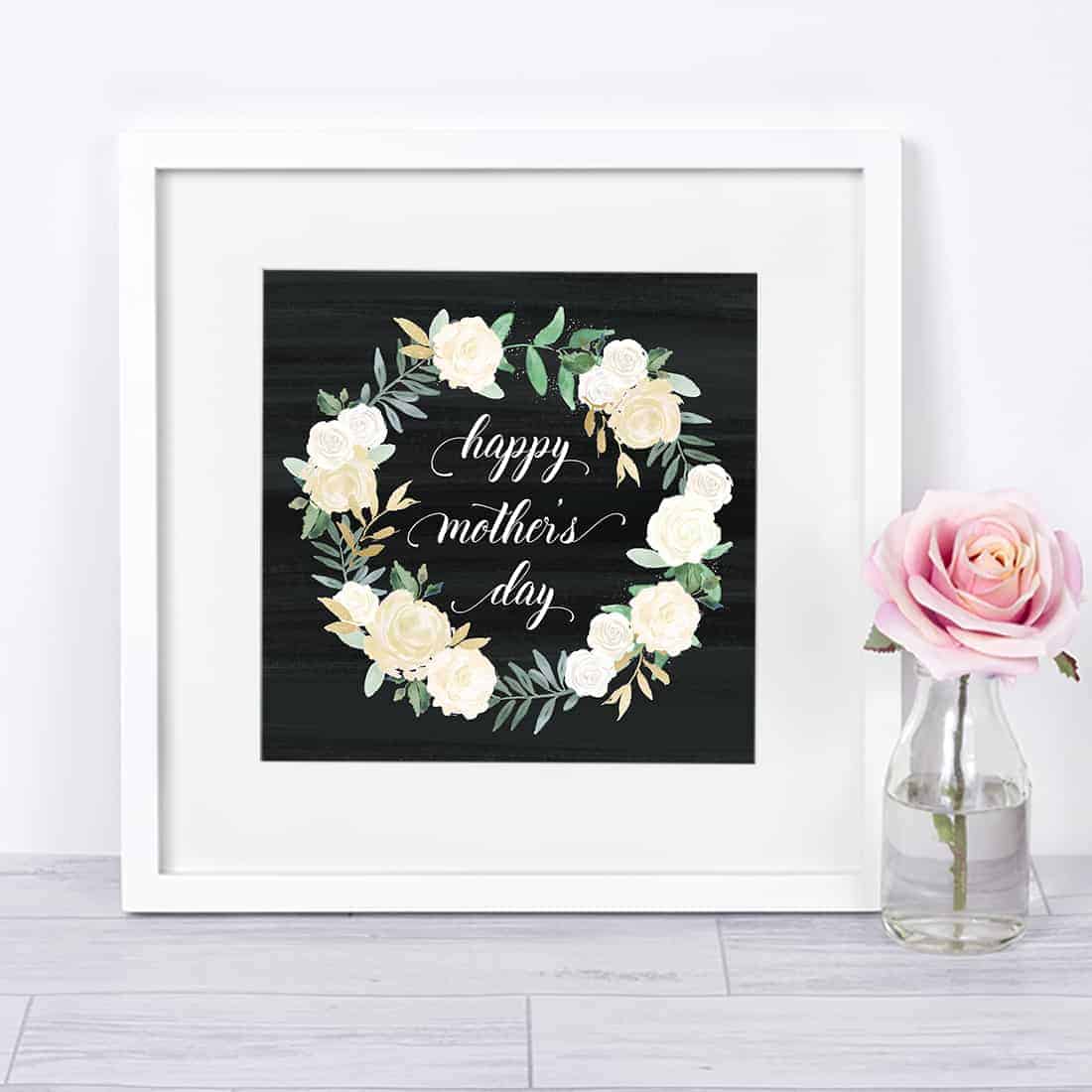Free Printable Mother’s Day Wreath Print