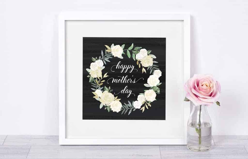 Free Printable Mother's Day Wreath Print
