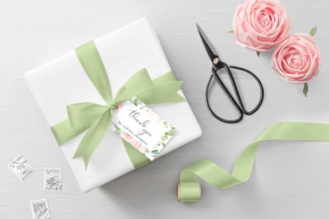 Pink Watercolor Floral Wedding Gift Tags - Eyestigmatic Design