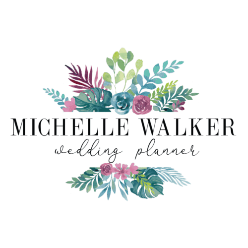 Premade Logo - Watercolor Tropical Leaves and Flowers Logo
